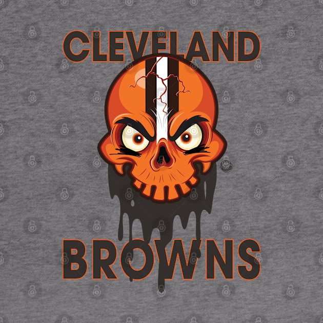 Cleveland Browns SkullyDawg - We bleed Orange & Brown by Goin Ape Studios